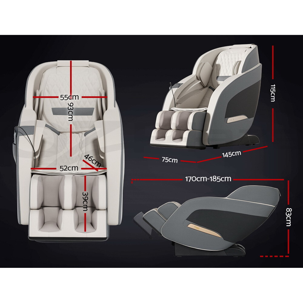 Livemor Massage Chair Electric Recliner SLtrack Shiatsu Leather