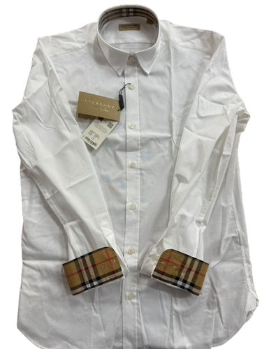 BURBERRY Henry Long Sleeve Cotton Men's Dress Shirt - Slim FIT - New - Picture 10 of 34
