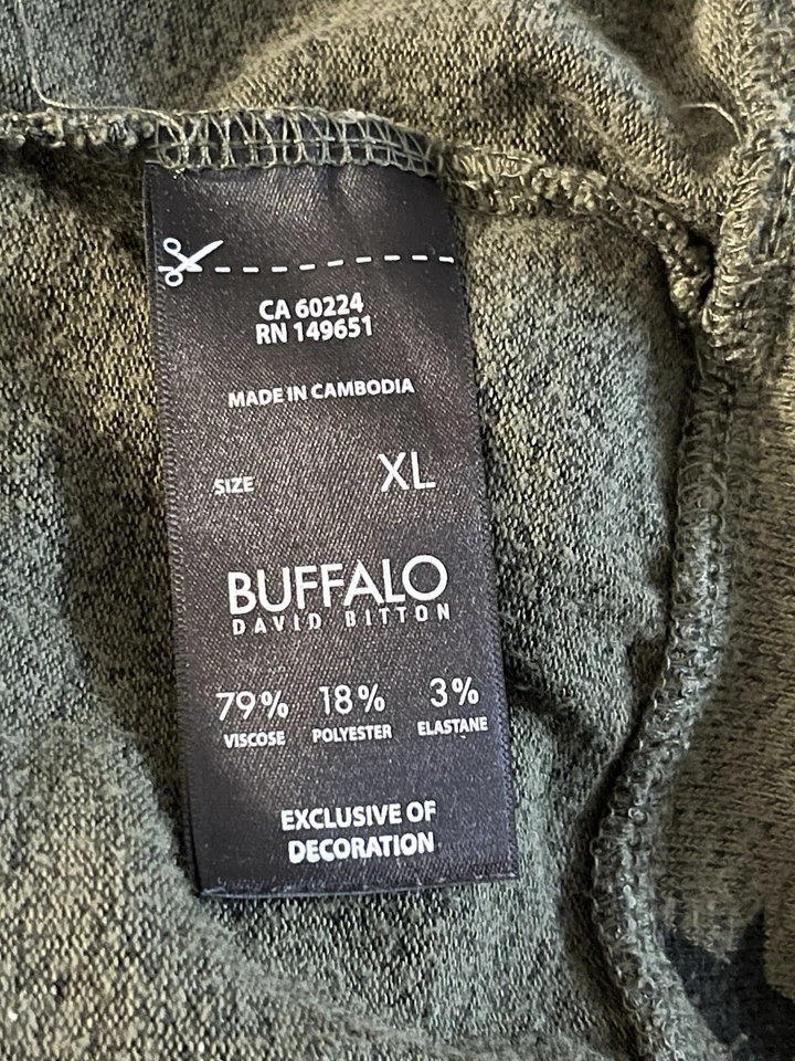 Buffalo David Bitton Sweater Womens Size XL Green Black Stars Pullover - Image 4 of 4