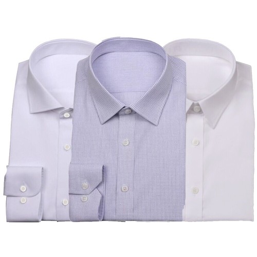 FENDI Long Sleeve Shirt Cotton WHT FS0751AF03 FF Motif Collar