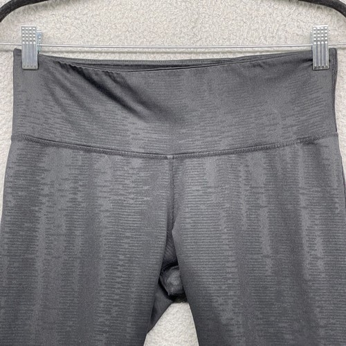 Adidas Womens Capri Legging Black Elastic Waist Mid Rise Logo Climalite Size M - Picture 2 of 11