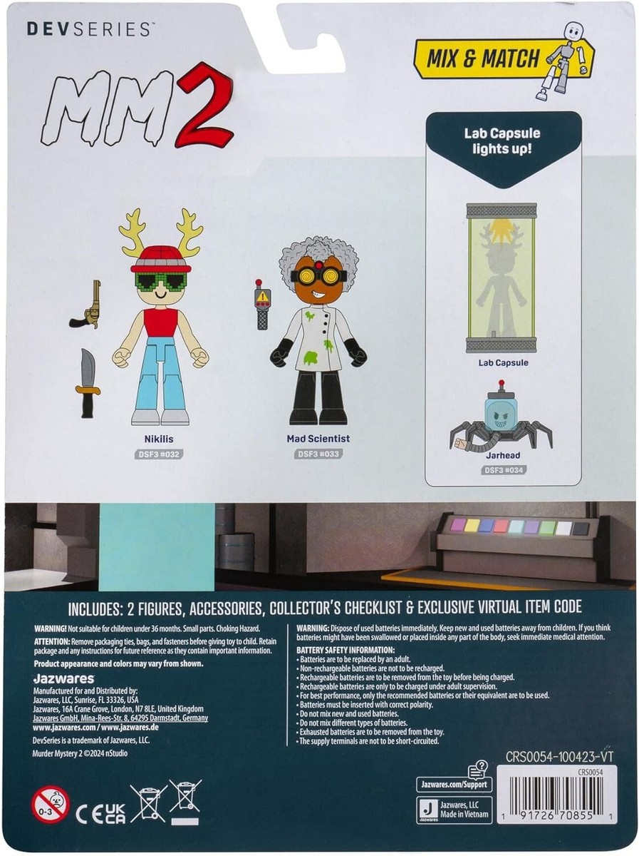 DevSeries Murder Mystery 2: Research Facility Game Pack – 2.75" Action Figures, Light-Up Lab Capsule & Virtual Code - View #9