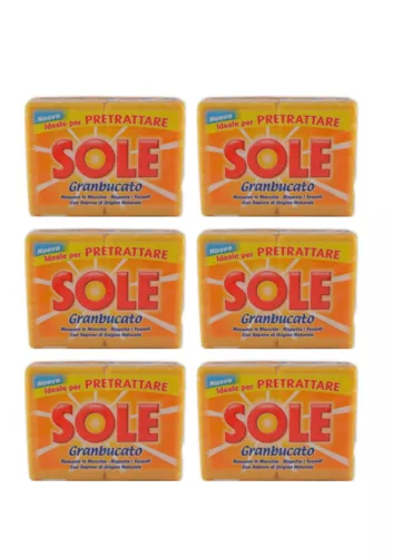 12 saponette Sole Marsiglia Giallo sapone solido naturale bucato a mano 12x250g