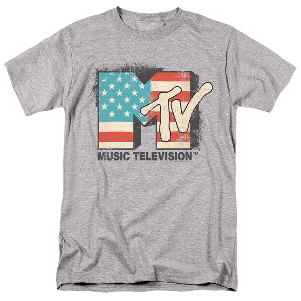 MTV American Flag Logo Men's T-Shirt S-5XL Officially Licensed Tee