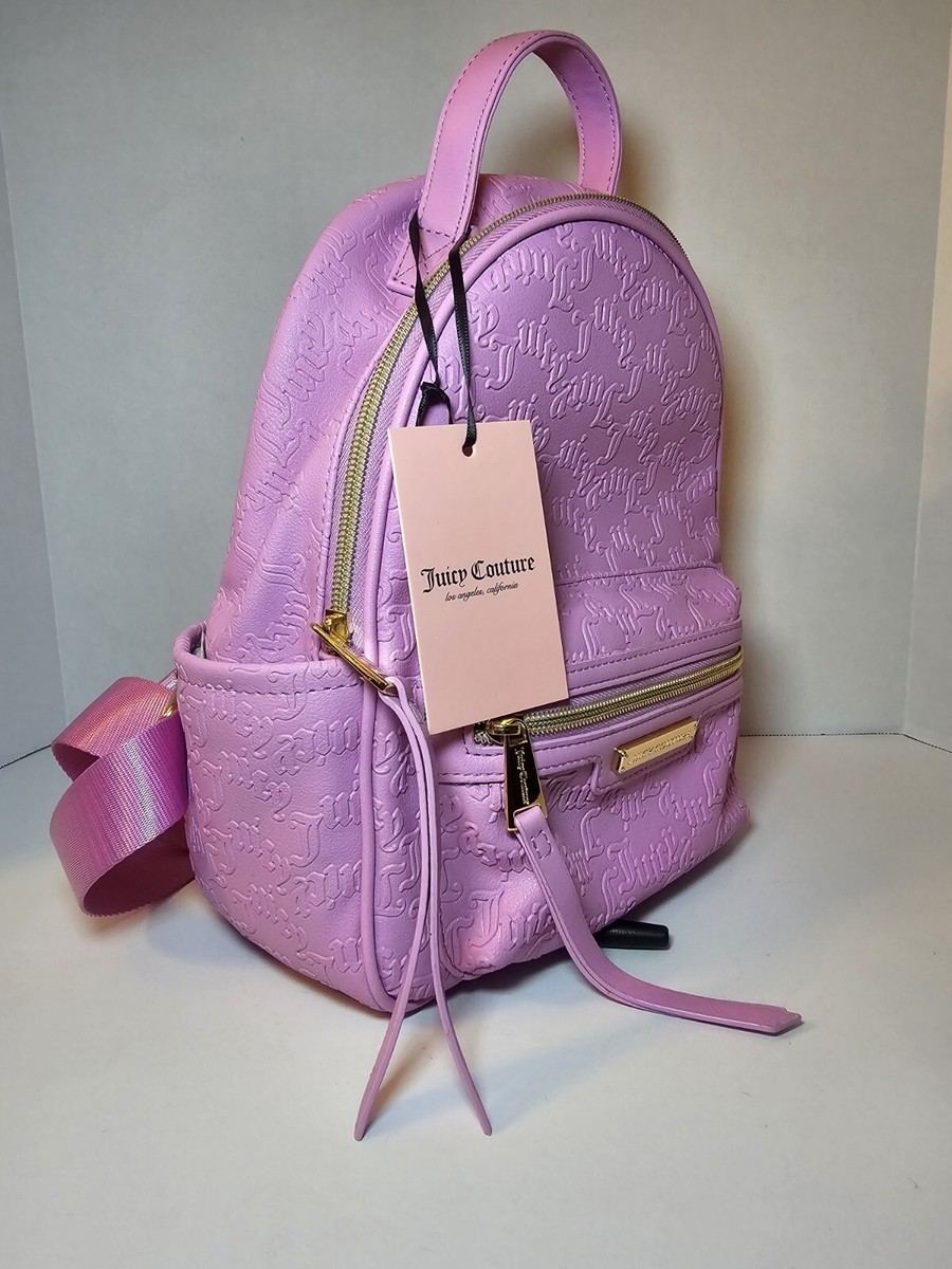Juicy Couture Bestseller Rosie Mini Backpack in Juicy Pink Quilted Logo JUICY COUTURE Bag Rosie Mini Backpack - Pink Macroon | eBay main image 4