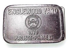 Southern Pacific Lines Englewood Yard 1979 Metal Buckle Train RR