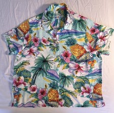 XL-VTG Women Jams World Shirt Men's Floral Tiger Lily Hawaiian Flowers A-40