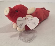 Mint Condition Ty Beanie Baby Snort the Red Bull 1995 Retired with Tag