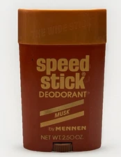 vintage speed stick musk deodorant 2.5oz ea mennen LOOK AT AD PICS