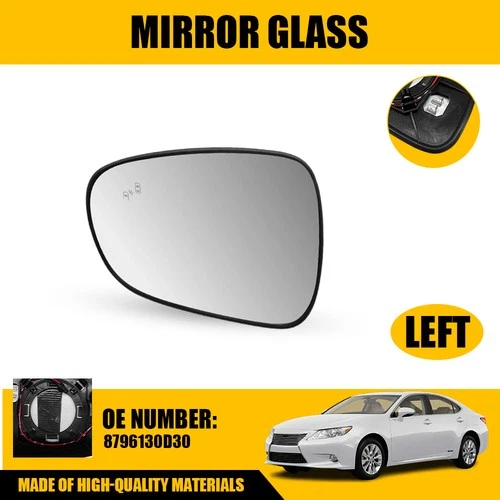 Fit Lexus LS460 2013-2017 GS350 2013-2020 RC350 2015-2019 LH Heated Mirror Glass