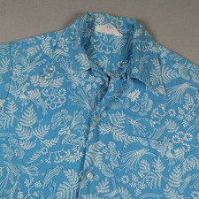 Vintage 60s 70s Sears Hawaii Shirt Men's Medium Floral Aloha Print