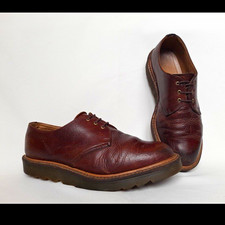 Dr. Martens Men s Brown Leather Derby Dress Shoes Lace-Up Rubber Sole US 10 D