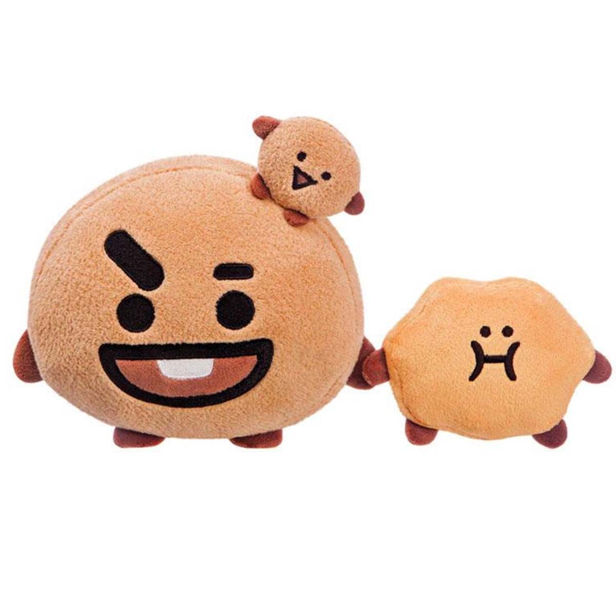 Peluche BT21 SHOOKY 20cm finitions brodées haut de gamme en velours premium