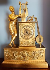 ANTIQUE FRENCH ORMOLU FIGURAL MANTEL CLOCK.