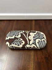 Vera Bradley Hard Clamshell Sunglasses Eye Glasses Case RETIRED brown blue gray