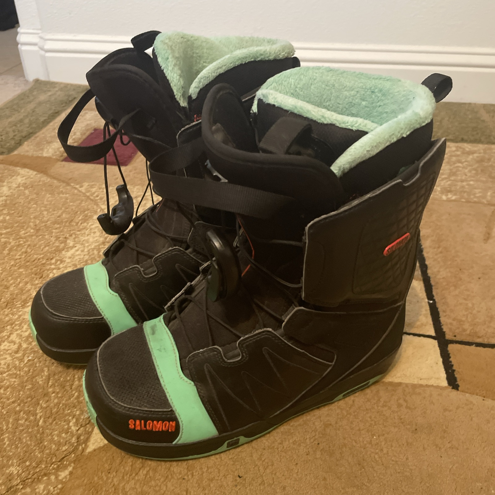 Stivali da snowboard Salomon Faction snowboard taglia 8 neri usati così come sono