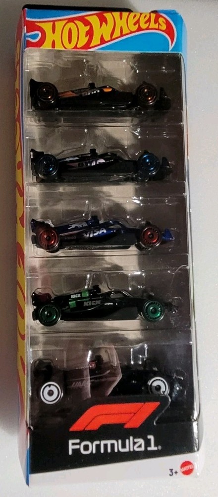 2025 Hot Wheels F1 5-Pack – McLaren Alpine Red Bull Sauber Haas
