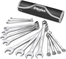 Combination Wrench Set, SAE, 15-Piece, 1/4'' to 1-1/16'', 12-Point, CR-V Steel,