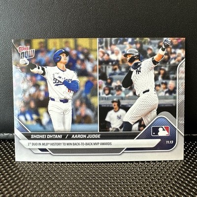 2025 Topps Now - Shohei Ohtani / Aaron Judge #OS-9 / 1st Duo Back-to-Back MVP's