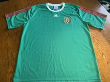 Adidas Mexico Soccer Jersey Sz L  Green Coca Cola?  Short Sleeve Futbol See Pic