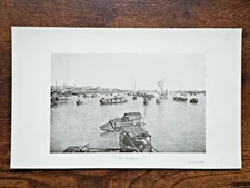 A View of Canton (Guangzhou) - Antique Print - 1908