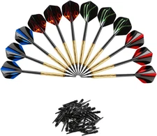 12 Pcs Darts Plastic Tip, Soft Tip Darts Set, 14G Plastic Tipped Dart, Attach Ex