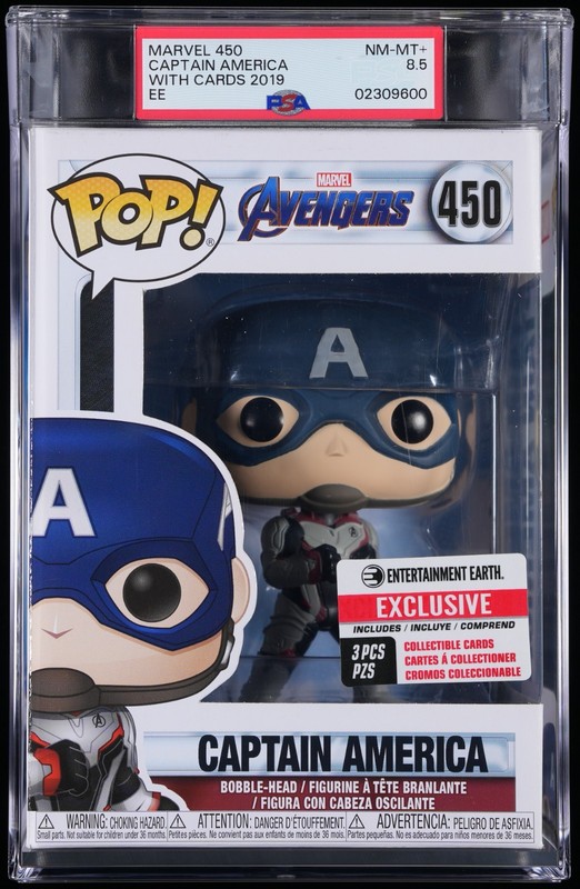 PSA 8.5 Funko Pop! (Marvel Endgame) Captain America #450 (Entertainment Earth)