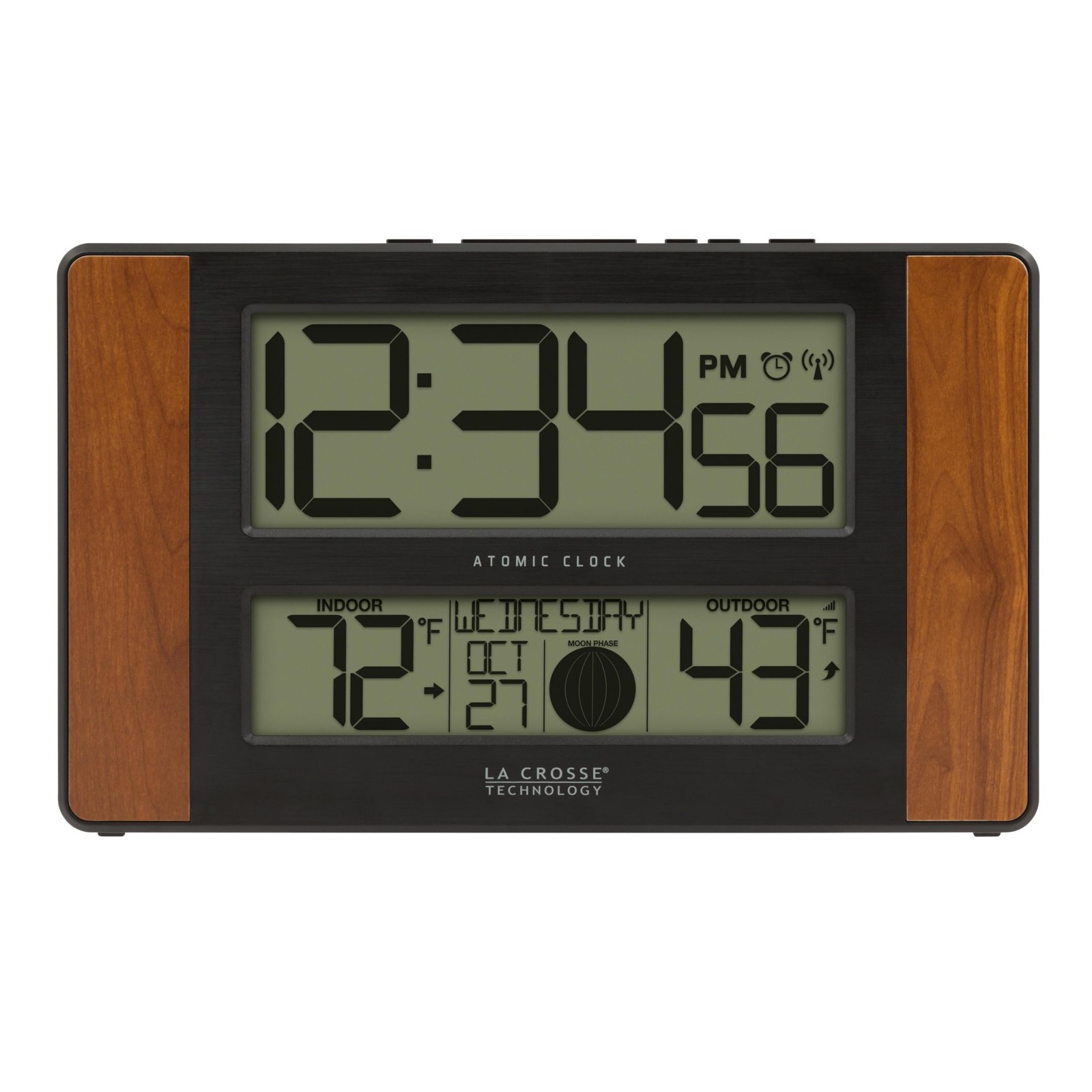 La Crosse Technology Wall/Table Clock, 6.61-in x 11.1-in x 1.14-in 513-1417CH-IN
