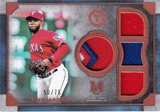 2019 Topps Museum Collection Elvis Andrus Quad Relics Copper /75