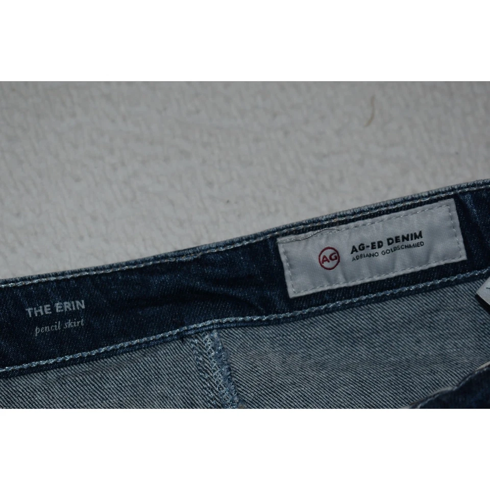 Adriano Goldschmied Blue Jeans The Erin Pencil Skirt Womens Size 26 Cut Off - Image 4 of 4