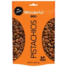 Wonderful Pistachios, No Shells BBQ Flavored Nuts, 11 Ounce Bag New