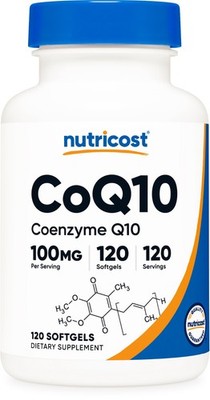 Nutricost CoQ10 100mg, 120 Softgels, Non-GMO (Coenzyme Q10)