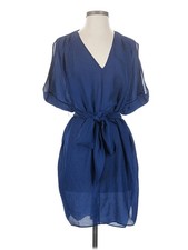 Halston Heritage Women Blue Cocktail Dress S