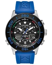 NEW CITIZEN ECO DRIVE MANS PROMASTER SAILHAWK BLUE WORLD TIME WATCH JR4068-01E