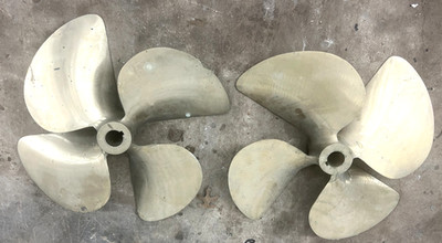 PAIR 24 X 22 NIBRAL 4 Blade 24P Right & Left Hand Propeller 1-3/4'' Bore Set