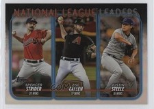 2024 Topps Series 1 League Leaders Rainbow Foil Justin Steele Zac Gallen 0s69