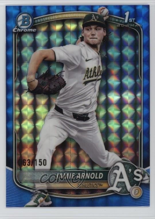 2025 Bowman Draft Chrome Blue Geometric Refractor /150 Jamie Arnold #BDC-30 1bk5
