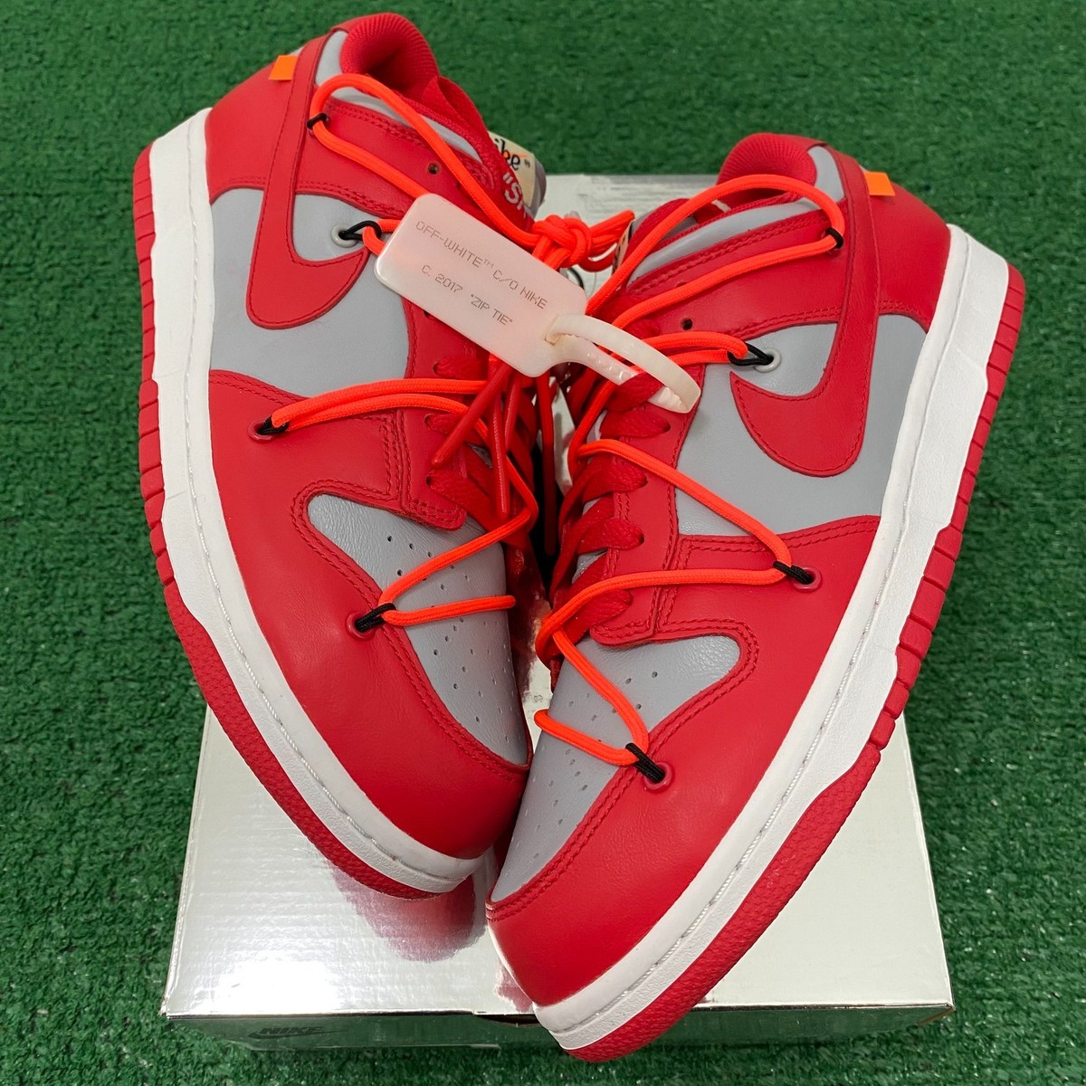 Size 10.5 - Nike Dunk Low Off White University Red CT0856-600