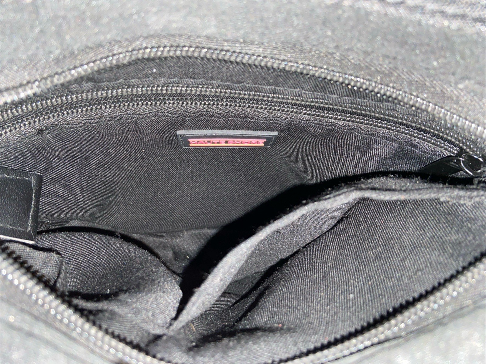 Haute Shore Crossbody Bags 1 Black Neoprene & 1 Champagne Puffer Cell Phone Bag