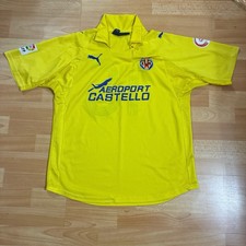 Basic Editions Villareal Soccer Jersey Yellow Men's Size L