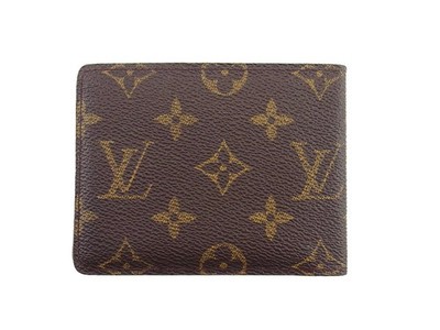 LOUIS VUITTON Bill Compartment Brown beige Women M60930 Authentic