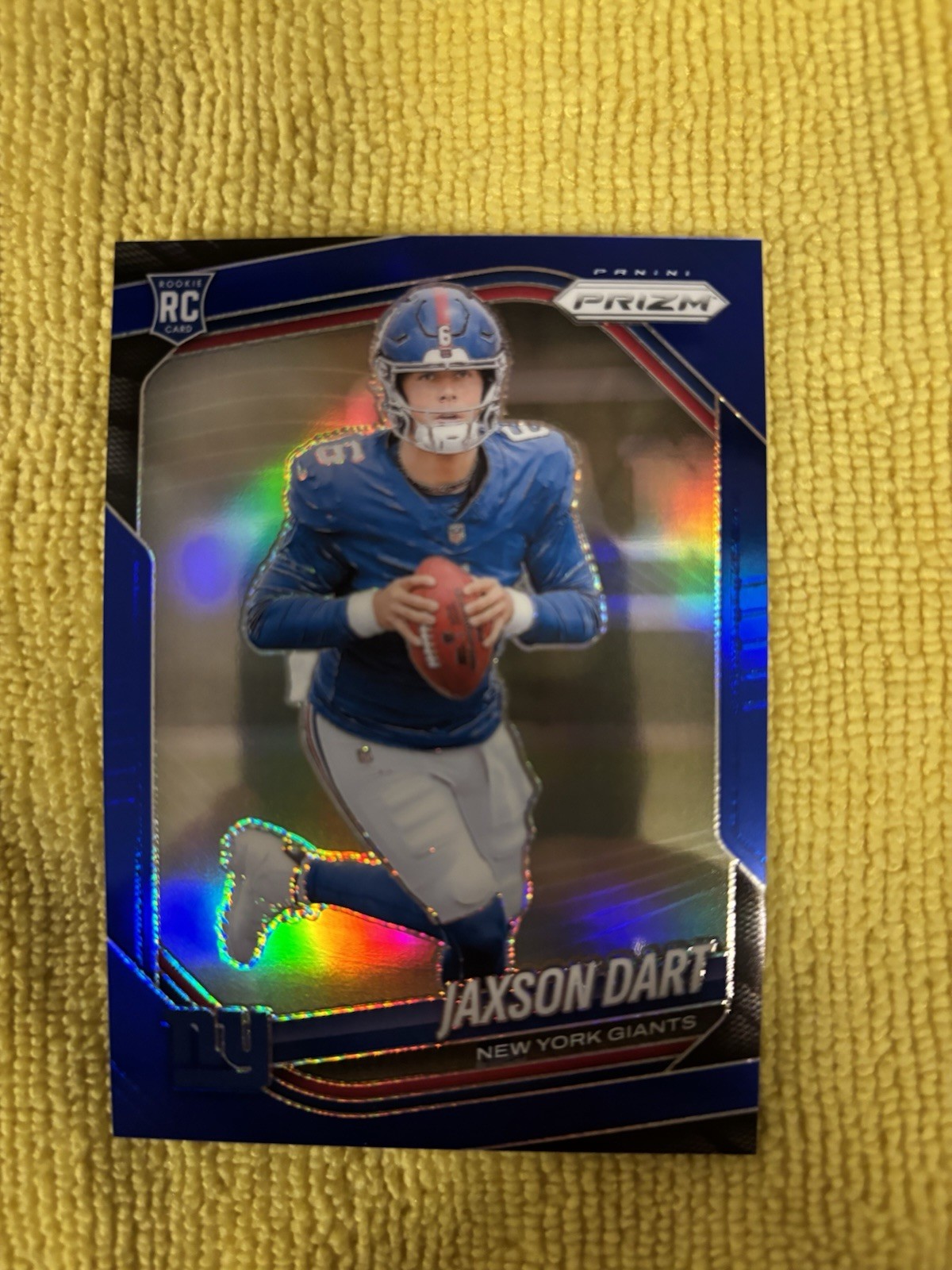 2025 Panini Prizm Jaxson Dart RC Blue Prizm SSP #332 RC 