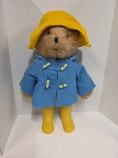 1977 Eden Paddington Bear Plush 20 Inch With Coat Hat And Yellow Boots