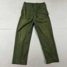 Vintage U.S Army OG 507 Olive Green Baker Cotton/Poly Pants USA Made 30x30.5