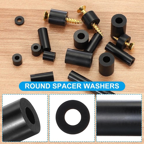 M3 Black ABS ID 3.2mmOD 7mmLength 35mm Nylon Round Spacer Washers 120Pcs Plas... - Picture 3 of 5