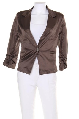 Madonna Blazer Satin 7/8-Ärmel L = M taupe brown