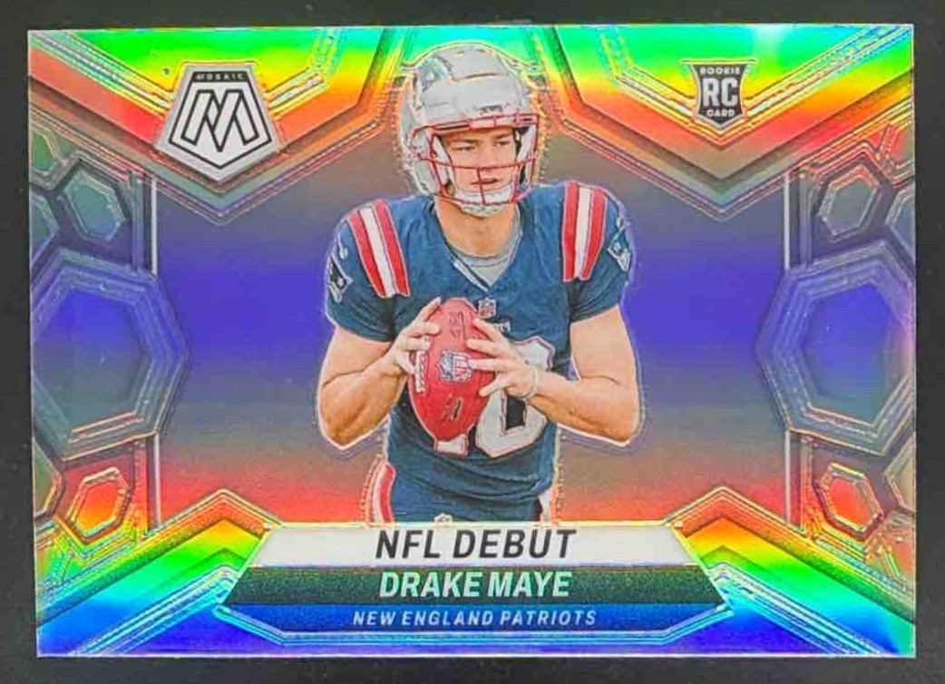 2024 Mosaic Drake Maye Silver Prizm #273 RC NFL Debut New England Patriots