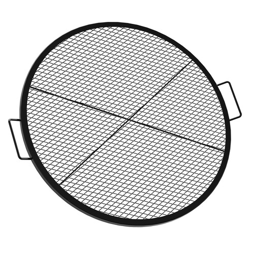 X-Marks Fire Pit Grill Grate for Camping Cooking, Round BBQ Grate Campfire Co...
