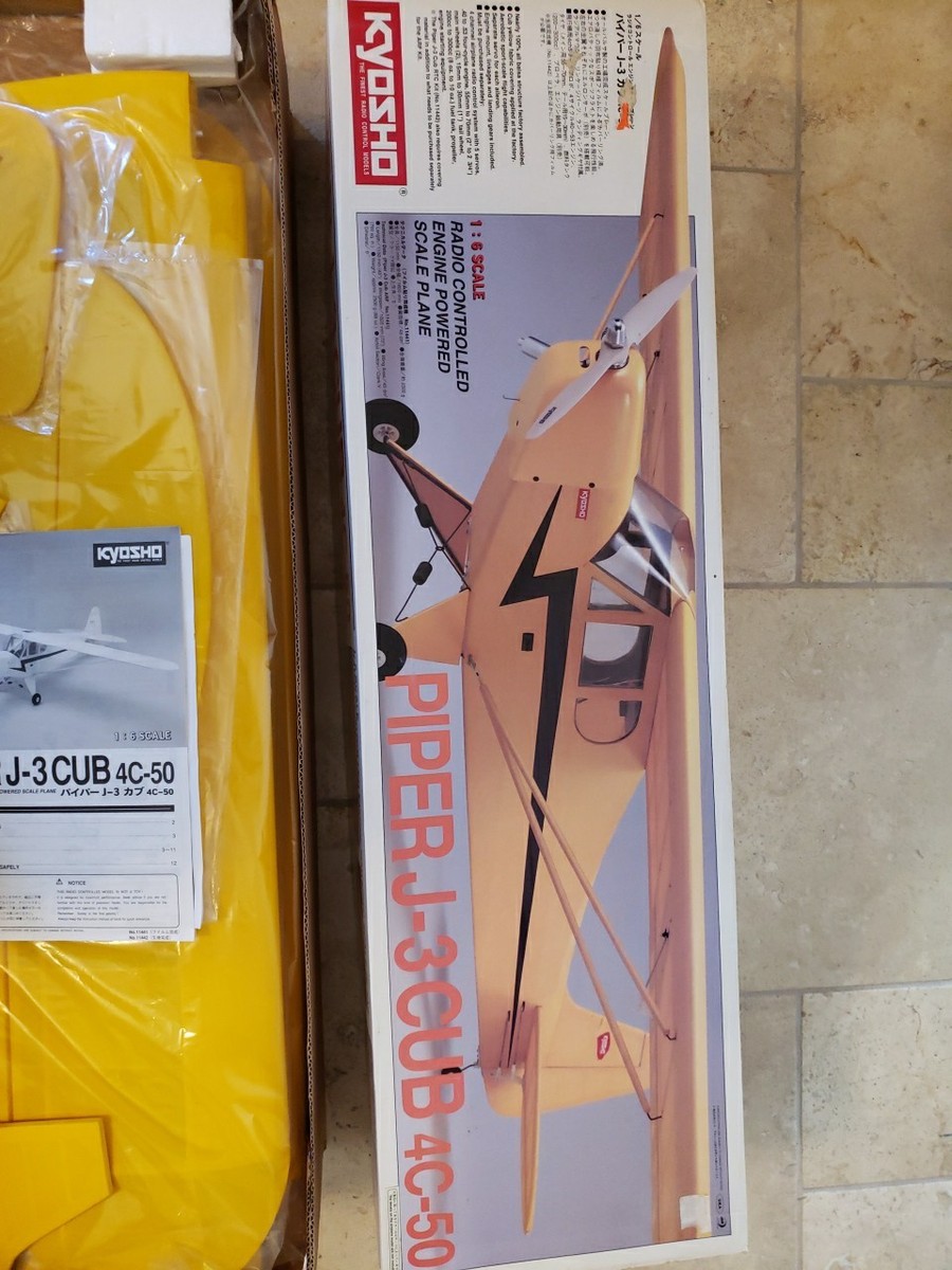 Kyosho - 1:6 Scale Piper J-3 CUB 4C-50 RC ARF PLANE - New | eBay