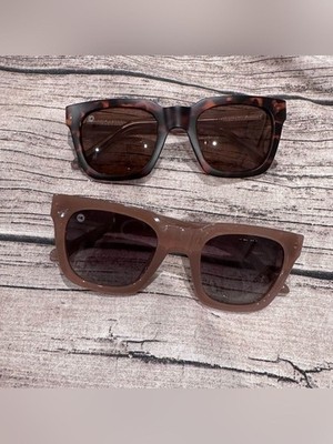 Lot of 2 Knockaround Songbird Oversized Square-Frame Sunglasses